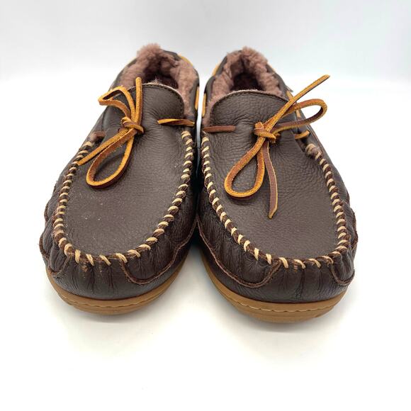 L.L. Bean Men\'s Wicked Good Brown Moosehide Moccasins Size 14 main image 8